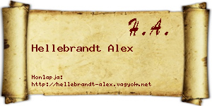 Hellebrandt Alex névjegykártya
